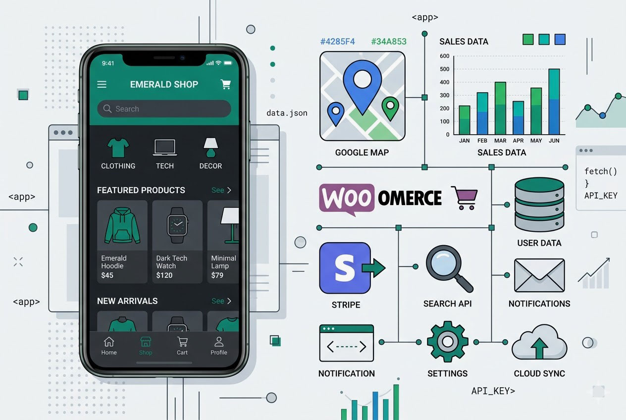 Native iOS and Android mobile app development for e-commerce and utilities